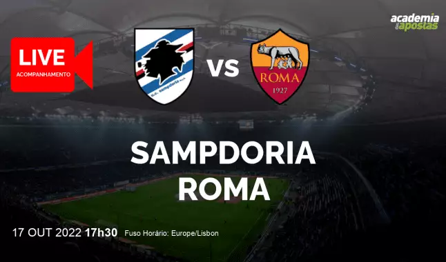 Sampdoria Roma livestream | Serie A | 17 October 2022