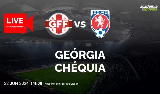 Geórgia Chéquia livestream | Campeonato Europeu | 22 June 2024