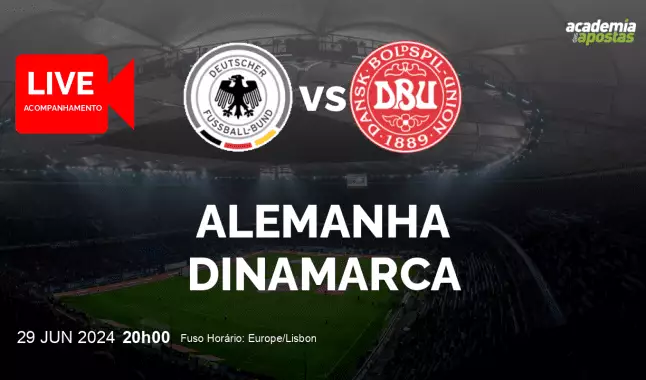 Alemanha Dinamarca livestream | Campeonato Europeu | 29 June 2024
