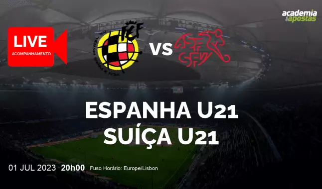 Espanha U21 Suíça U21 livestream | UEFA U21 Championship | 01 July 2023