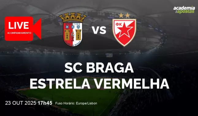 SC Braga Estrela Vermelha livestream | UEFA Europa League | 23 October 2025