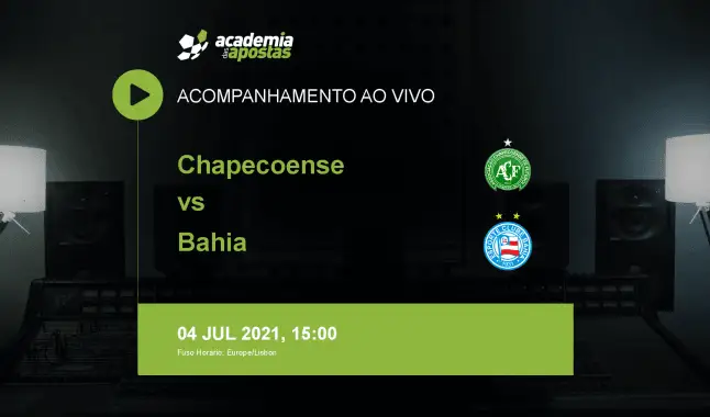 Chapecoense Bahia livestream | Serie A | 04 July 2021
