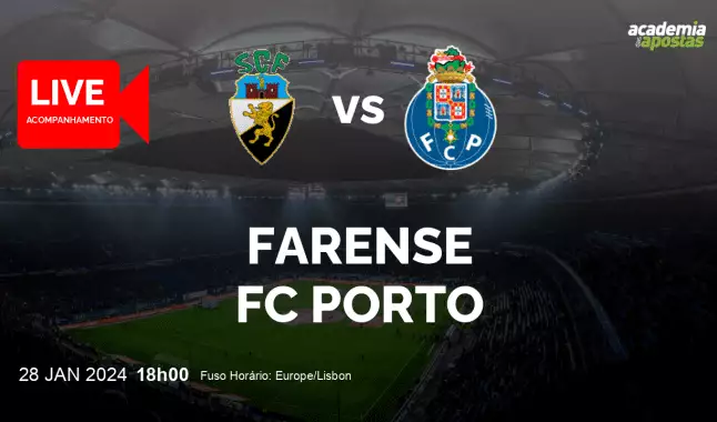 Farense FC Porto livestream | Liga Portugal Betclic | 28 January 2024