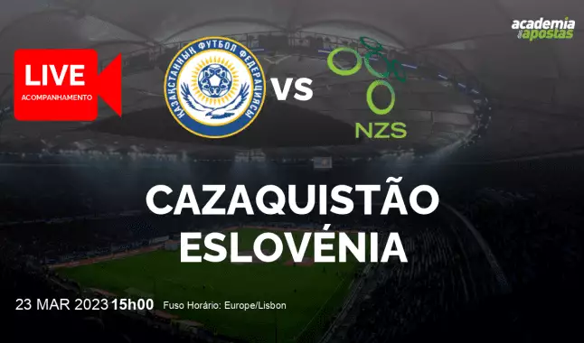 Cazaquistão Eslovénia livestream | Qualificação para o Campeonato Europeu | 23 March 2023