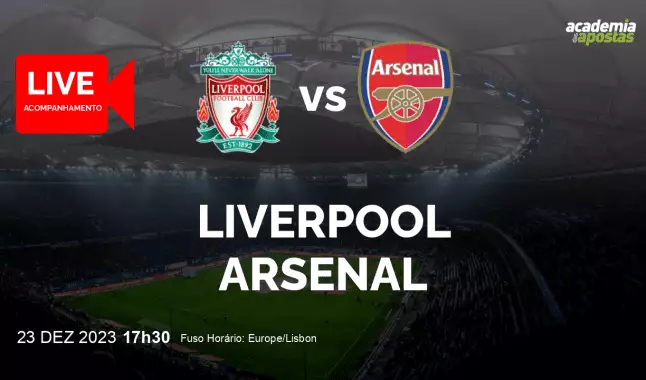 Liverpool Arsenal livestream | Premier League | 23 December 2023