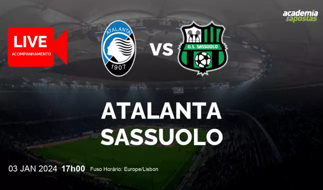 Atalanta Sassuolo livestream | Coppa Italia | 03 January 2024