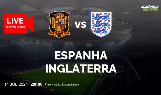 Espanha Inglaterra livestream | Campeonato Europeu | 14 July 2024