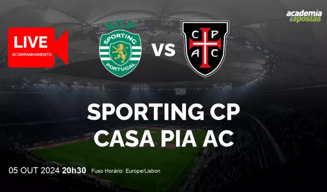 Sporting CP Casa Pia AC livestream | Liga Portugal Betclic | 05 October 2024