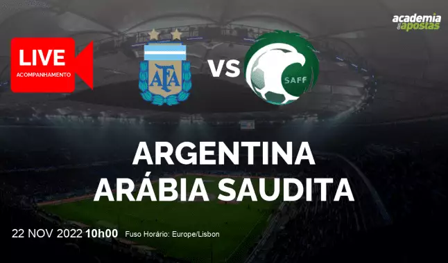 Argentina Arábia Saudita livestream | Mundial | 22 November 2022