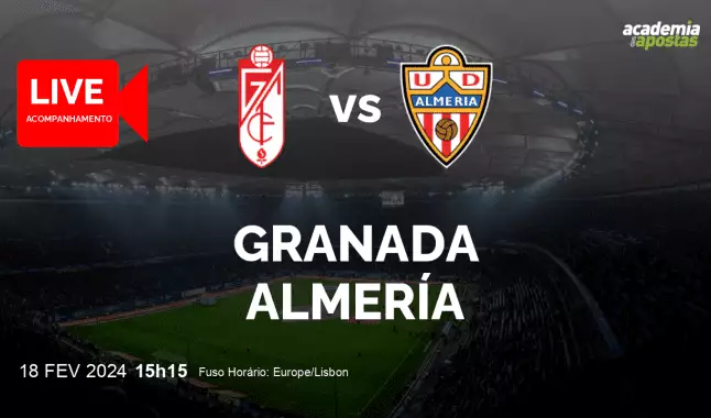 Granada Almería livestream | Primera División | 18 February 2024