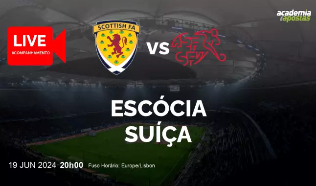 Escócia Suíça livestream | Campeonato Europeu | 19 June 2024