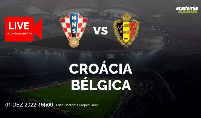 Croácia Bélgica livestream | Mundial | 01 December 2022