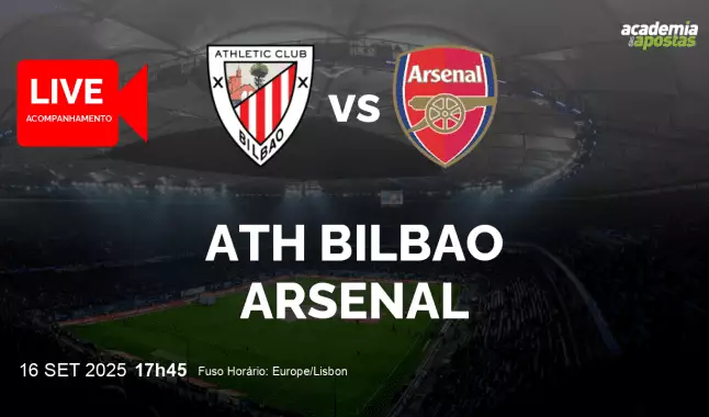 Ath Bilbao Arsenal livestream | UEFA Champions League | 16 September 2025