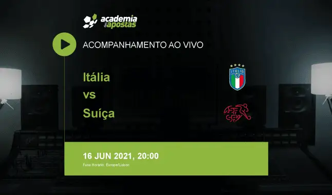 Itália Suíça livestream | Campeonato Europeu | 16 June 2021