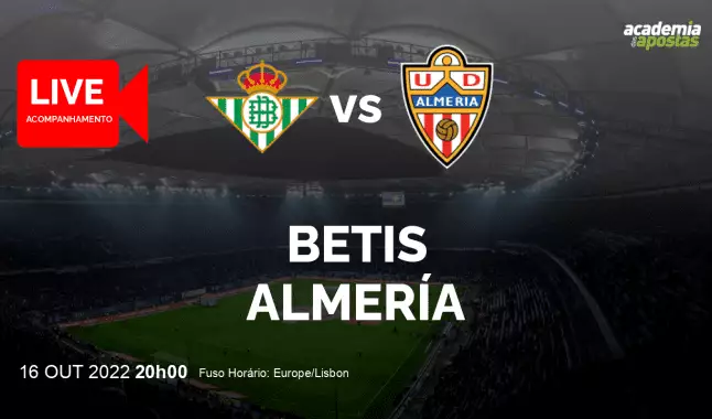 Betis Almería livestream | Primera División | 16 October 2022
