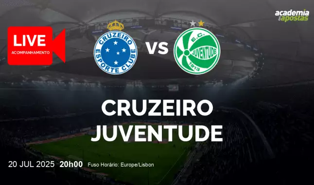 Cruzeiro Juventude livestream | Serie A | 20 July 2025