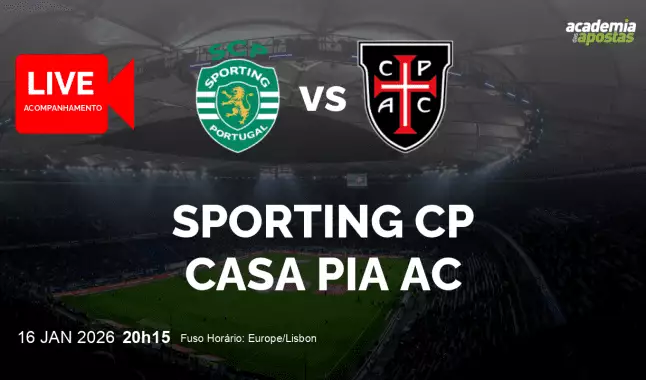 Sporting CP Casa Pia AC livestream | Liga Portugal Betclic | 16 January 2026