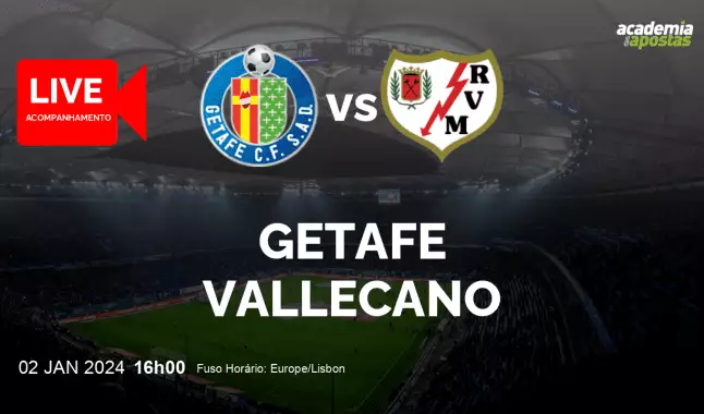 Getafe Vallecano livestream | Primera División | 02 January 2024