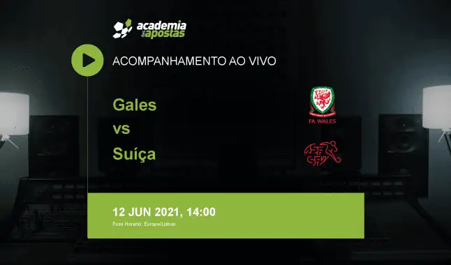 Gales Suíça livestream | Campeonato Europeu | 12 June 2021