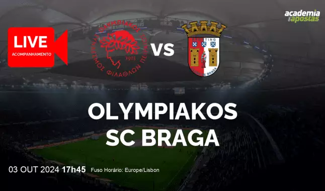 Olympiakos SC Braga livestream | UEFA Europa League | 03 October 2024