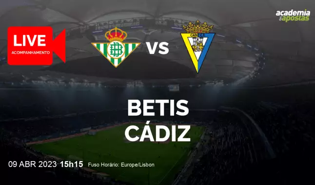 Betis Cádiz livestream | Primera División | 09 April 2023
