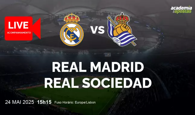 Real Madrid Real Sociedad livestream | Primera División | 24 May 2025