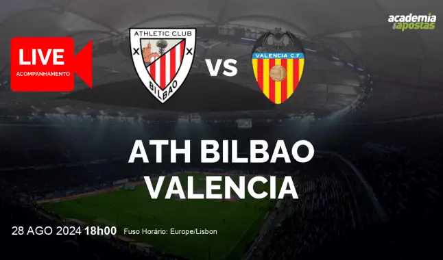 Ath Bilbao Valencia livestream | Primera División | 28 August 2024