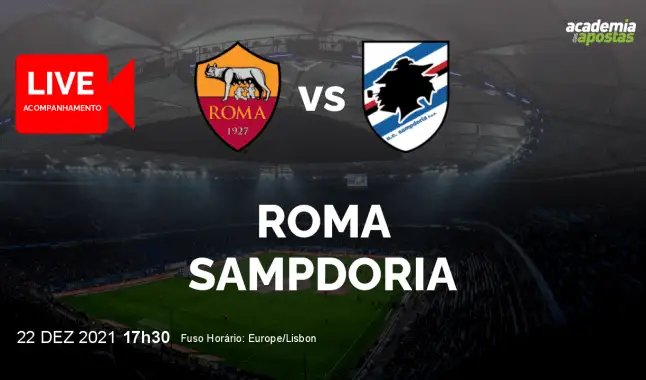 Roma Sampdoria livestream | Serie A | 22 December 2021
