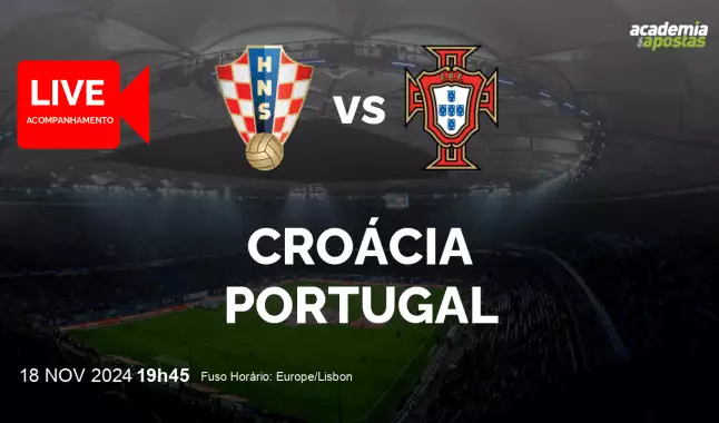 Croácia Portugal livestream | UEFA Nations League | 18 November 2024