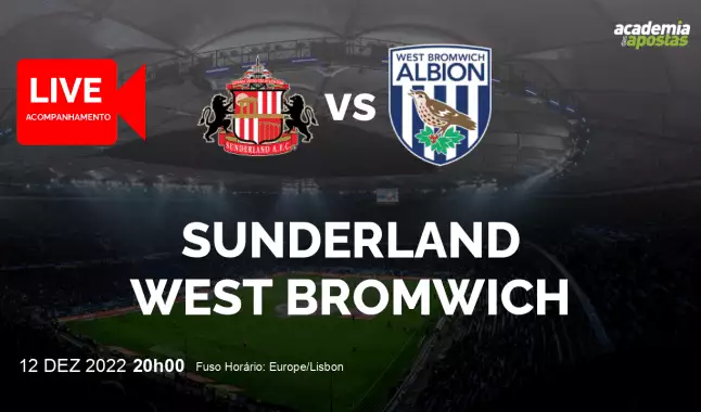 Sunderland West Bromwich livestream | Championship | 12 December 2022