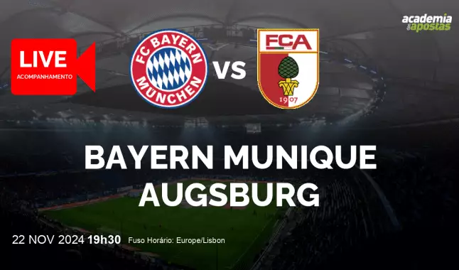 Bayern Munique Augsburg livestream | Bundesliga | 22 November 2024