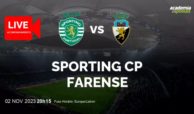 Sporting CP Farense livestream | Taça da Liga | 02 November 2023