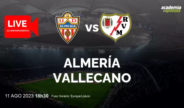 Almería Vallecano livestream | Primera División | 11 August 2023