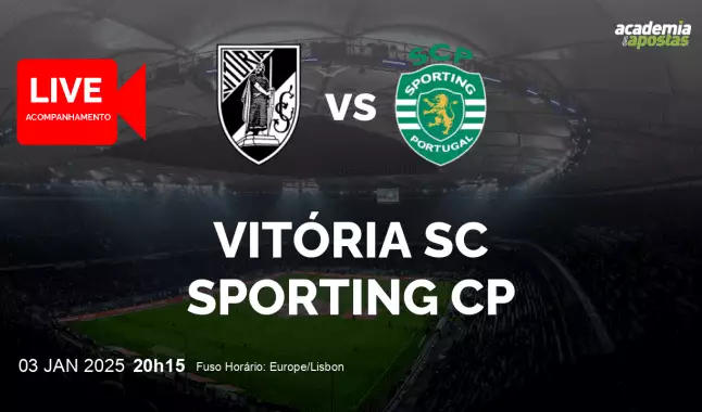 Vitória SC Sporting CP livestream | Liga Portugal Betclic | 03 January 2025