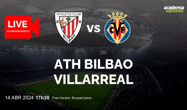 Ath Bilbao Villarreal livestream | Primera División | 14 April 2024