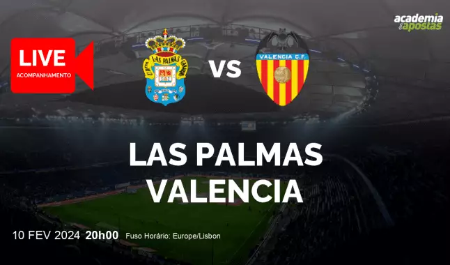Las Palmas Valencia livestream | Primera División | 10 February 2024