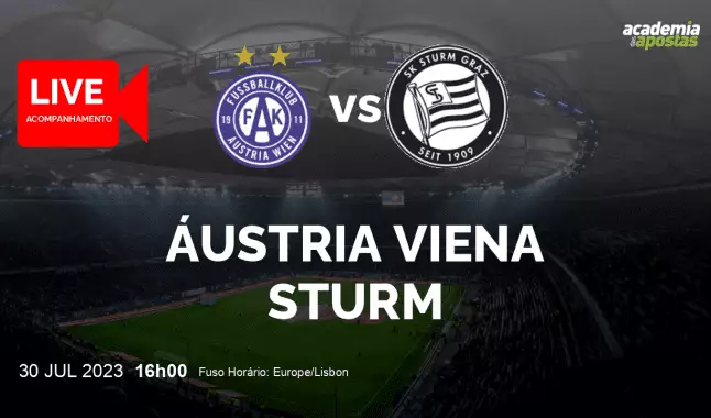 Áustria Viena Sturm livestream | Bundesliga | 30 July 2023