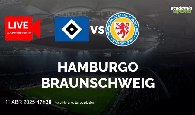 Hamburgo Braunschweig livestream | 2. Bundesliga | 11 April 2025