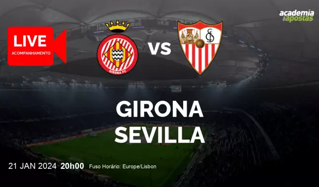 Girona Sevilla livestream | Primera División | 21 January 2024